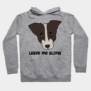 leave me alone. sad dog Hoodie